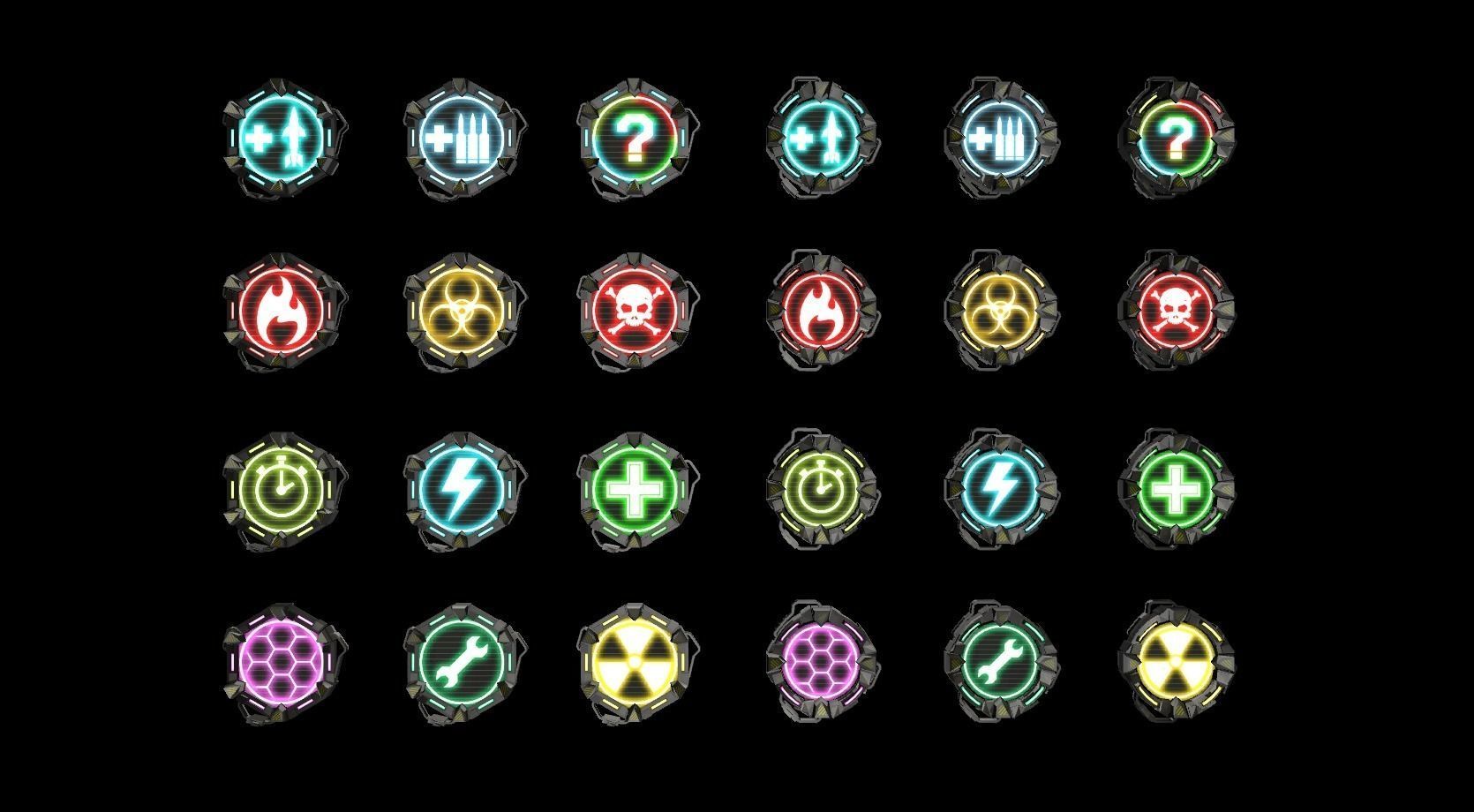 Feature Token Pack Low-poly 3D model_2