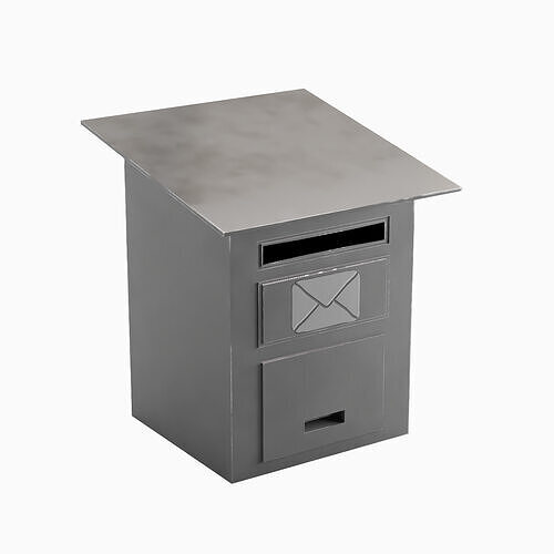 Postbox 05 Low-poly 3D model