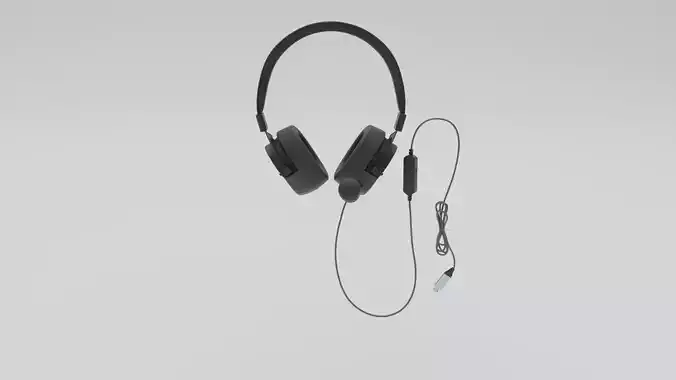 Headphone Low-poly 3D model