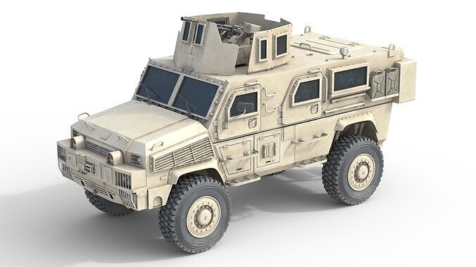 RG 33 Light Armored Vehicle MRAP Low-poly 3D model