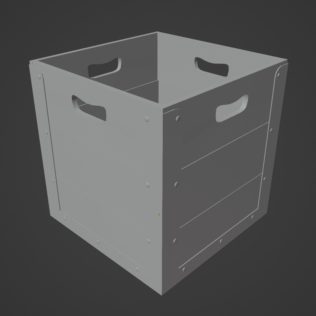 Wooden Crate Box 03 Low-poly 3D model_9
