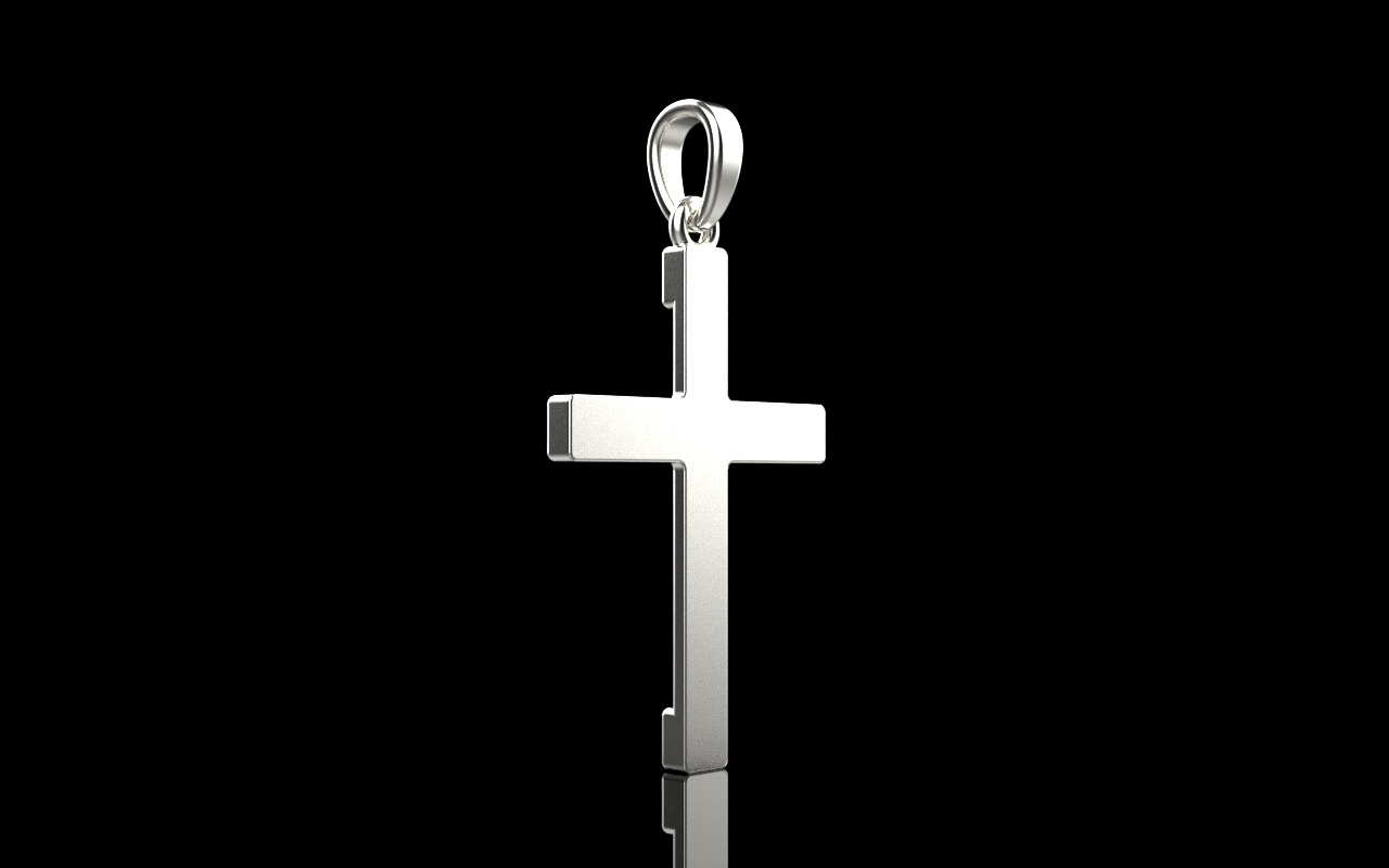 Rope cross with gems model 1093 3D print model_3