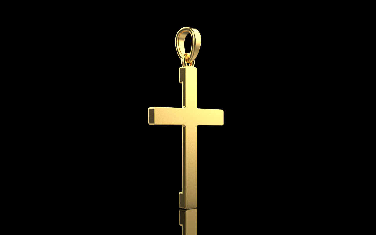 Rope cross with gems model 1093 3D print model_24