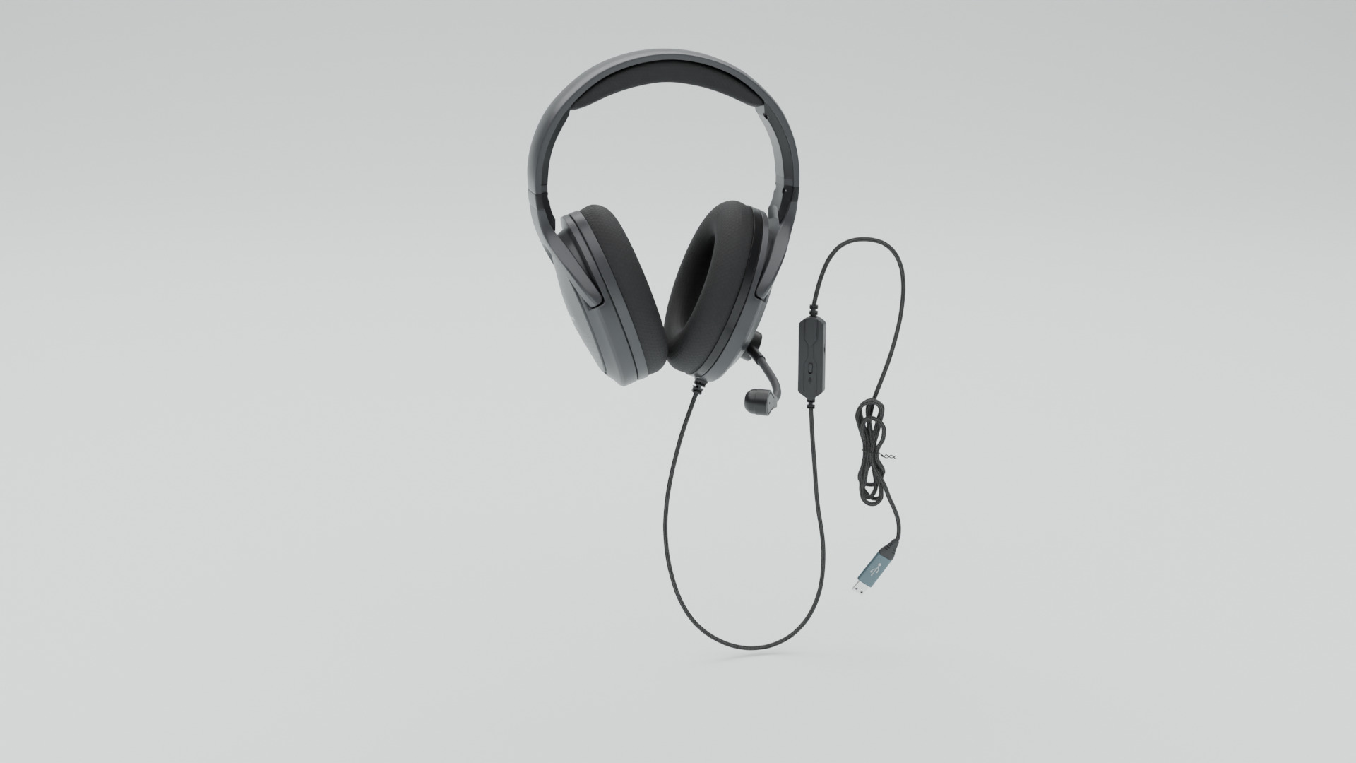 Headphone Low-poly 3D model_1