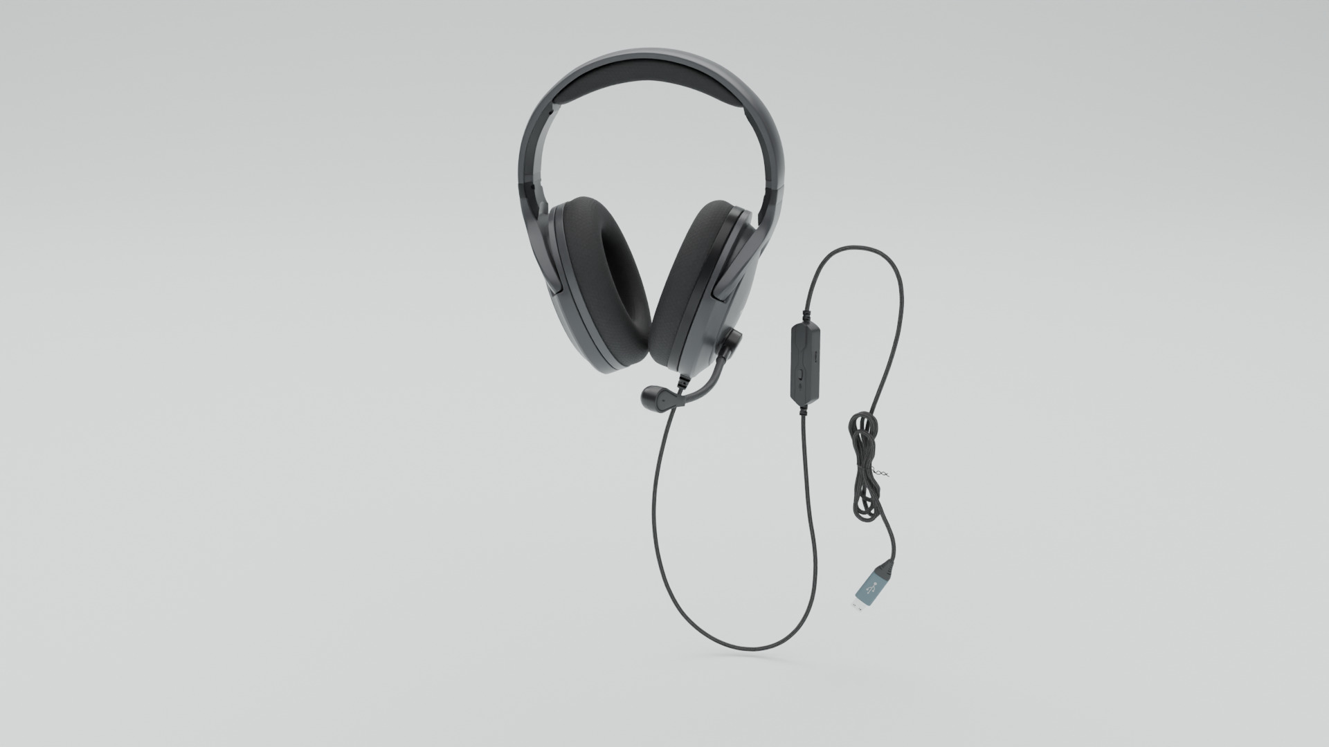 Headphone Low-poly 3D model_8