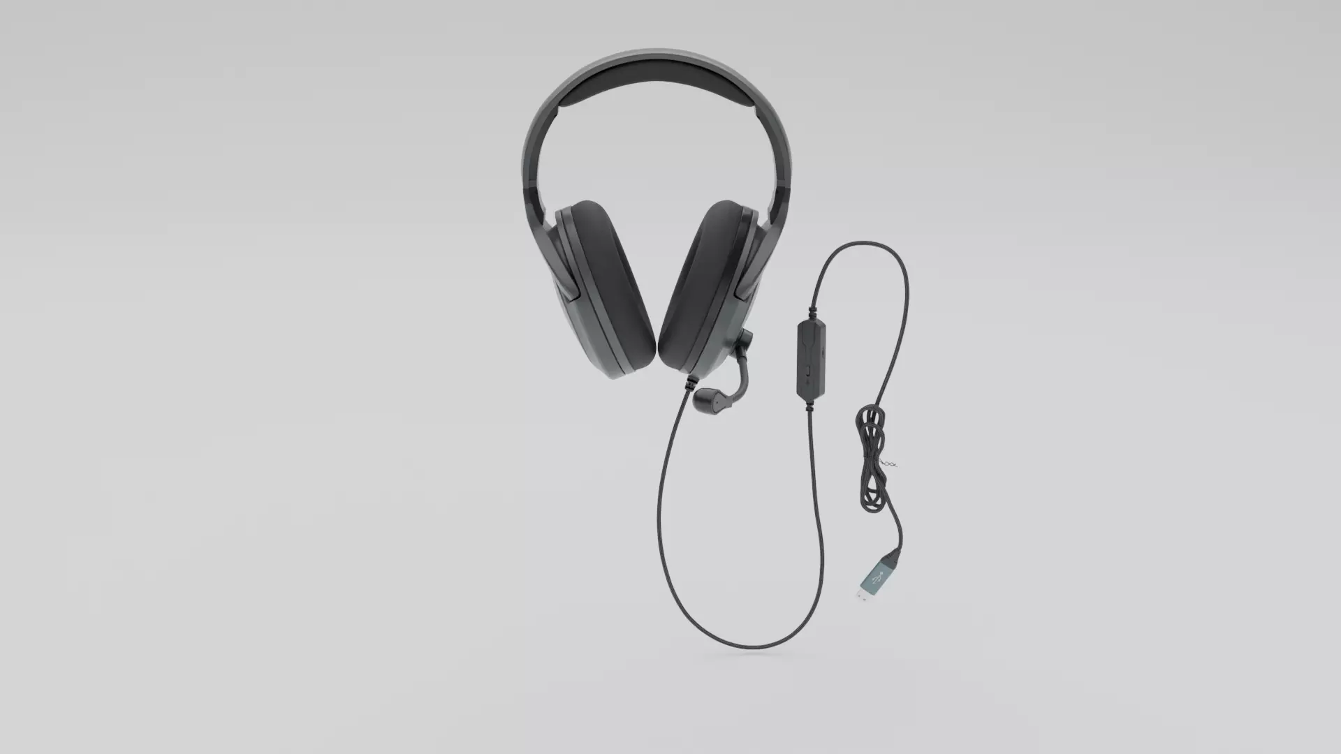 Headphone Low-poly 3D model_0
