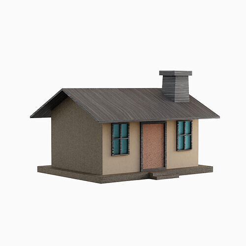 Low Poly House 02 Low-poly 3D model