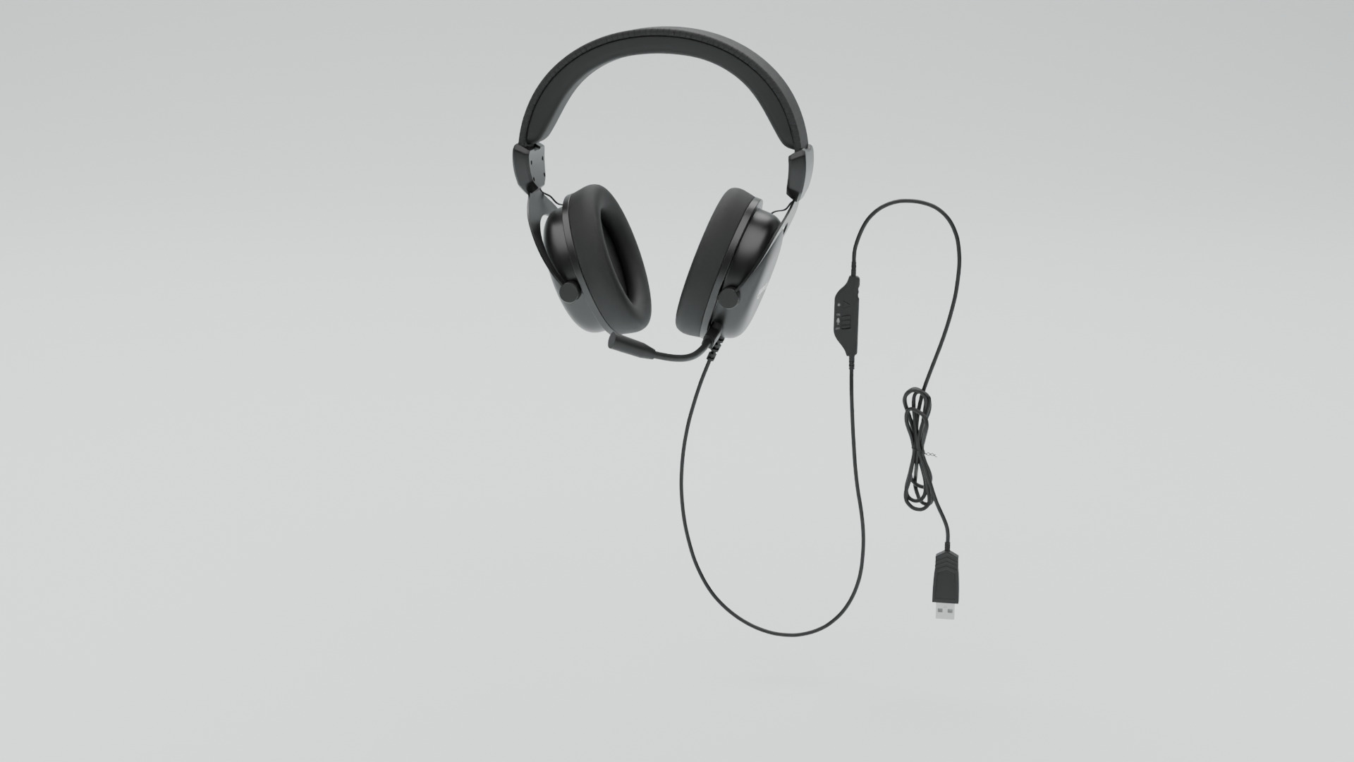 Headphone Low-poly 3D model_6
