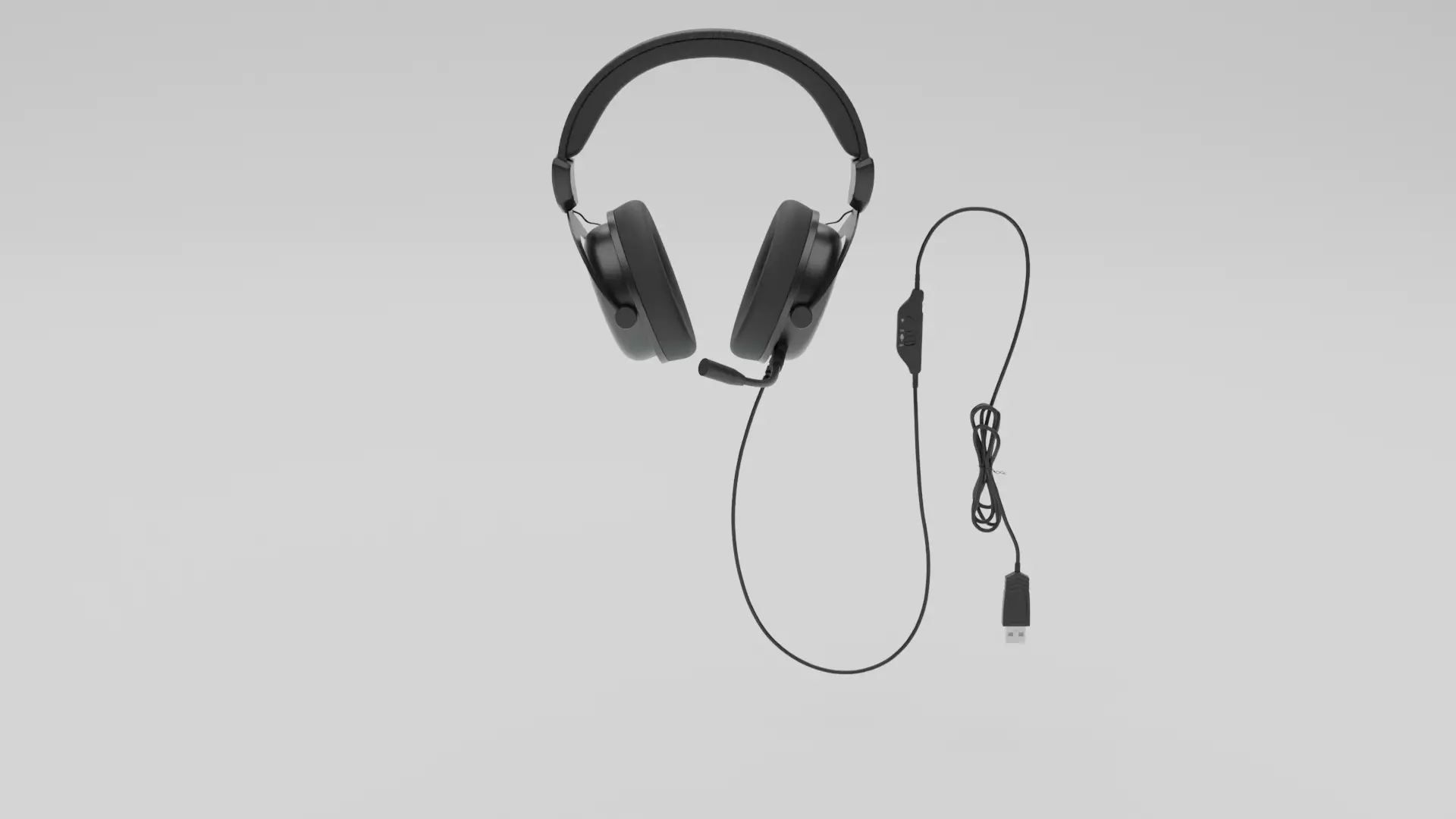 Headphone Low-poly 3D model_0