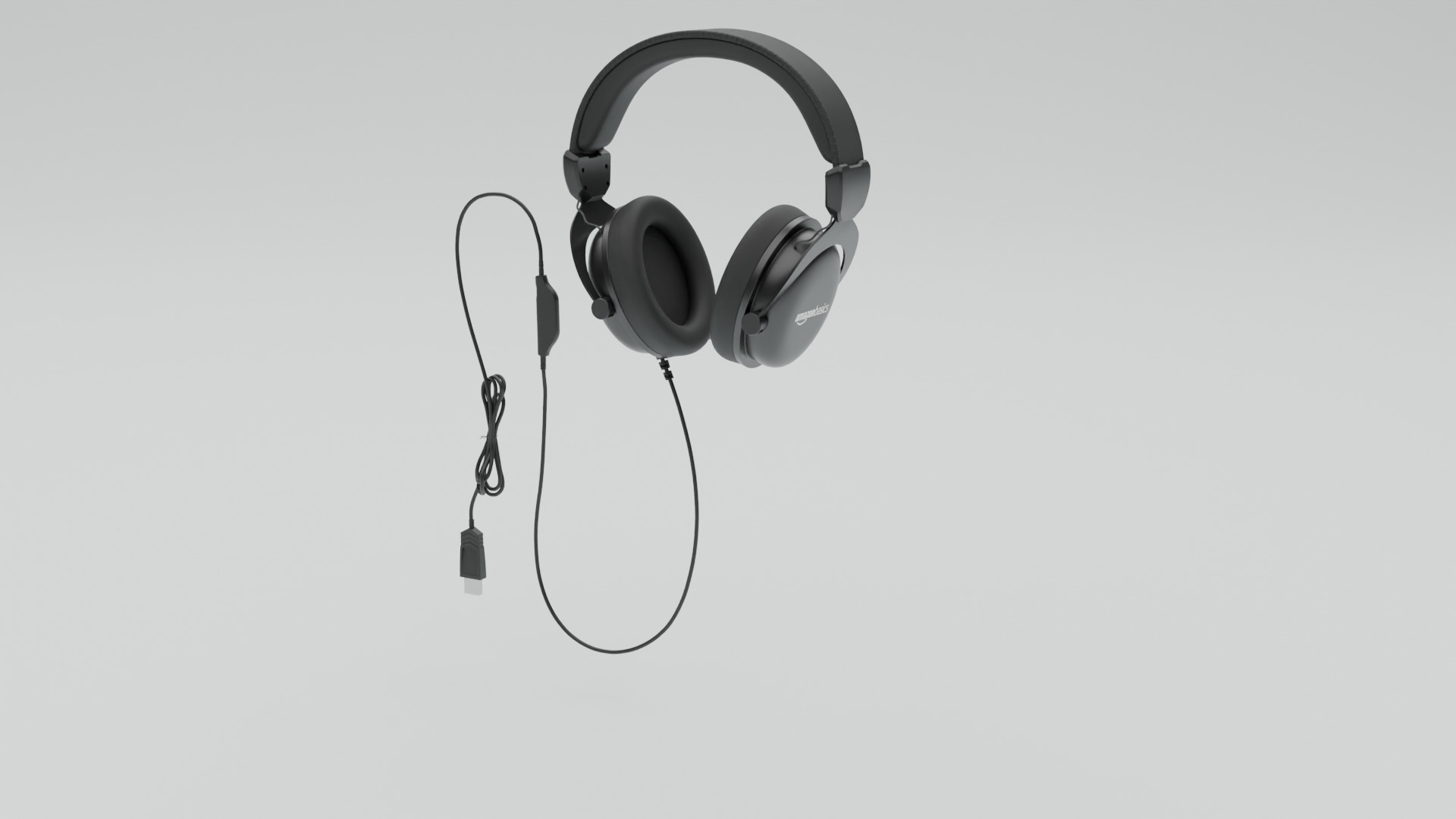 Headphone Low-poly 3D model_4