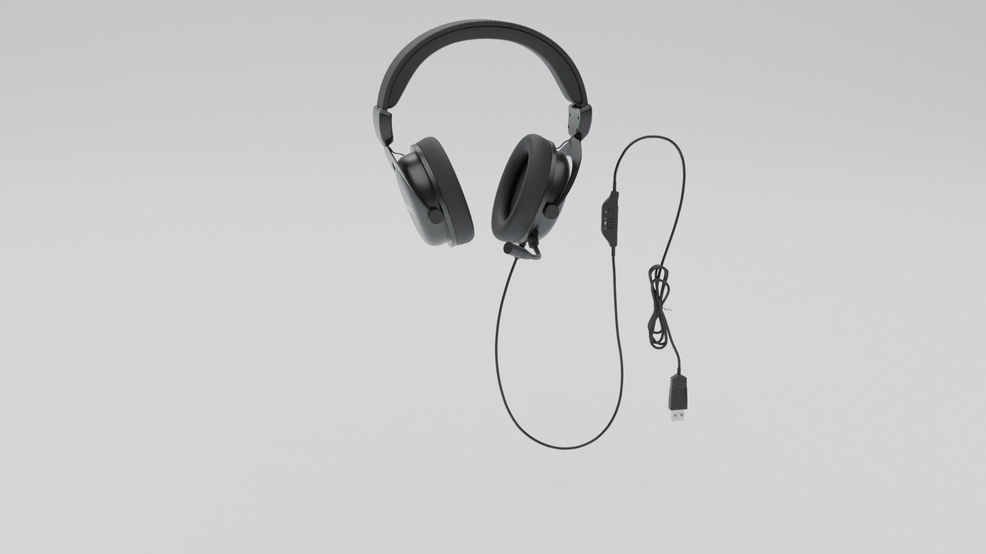 Headphone Low-poly 3D model_1