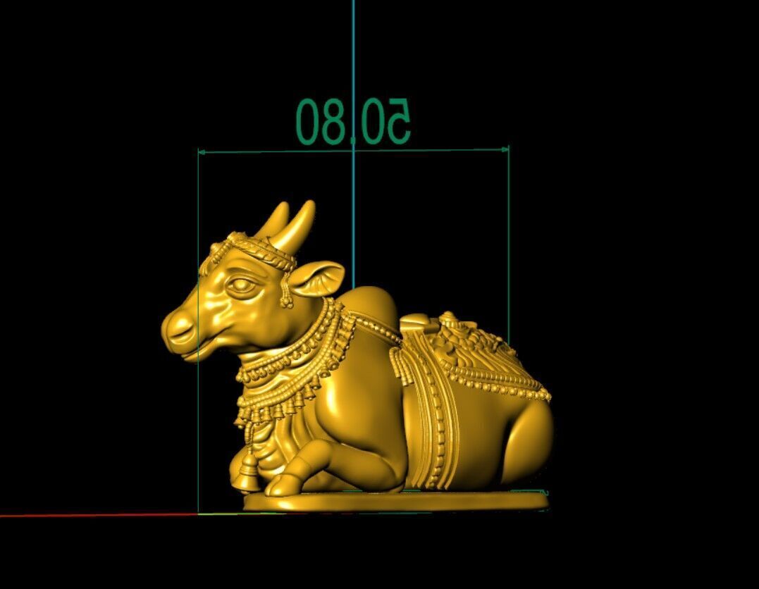 Nandi lord siva 3D print model_3