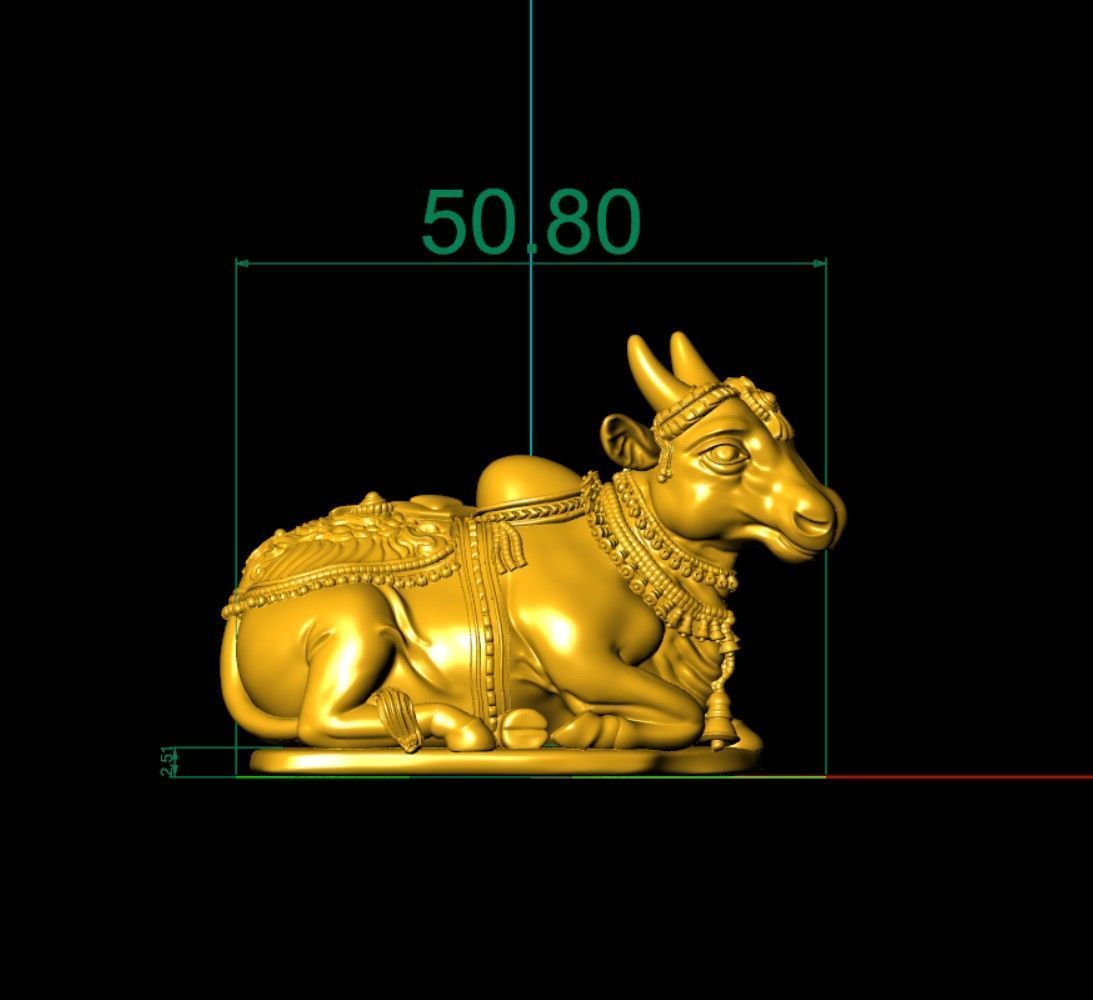 Nandi lord siva 3D print model_1