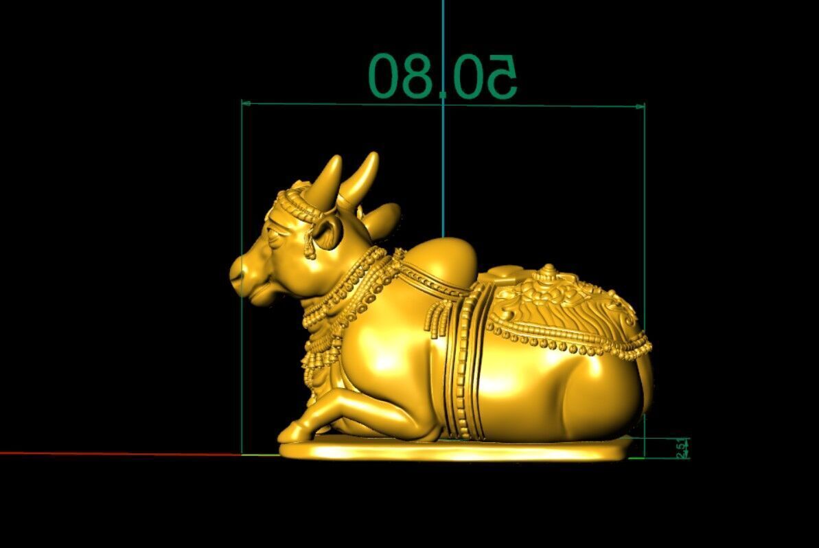 Nandi lord siva 3D print model_4