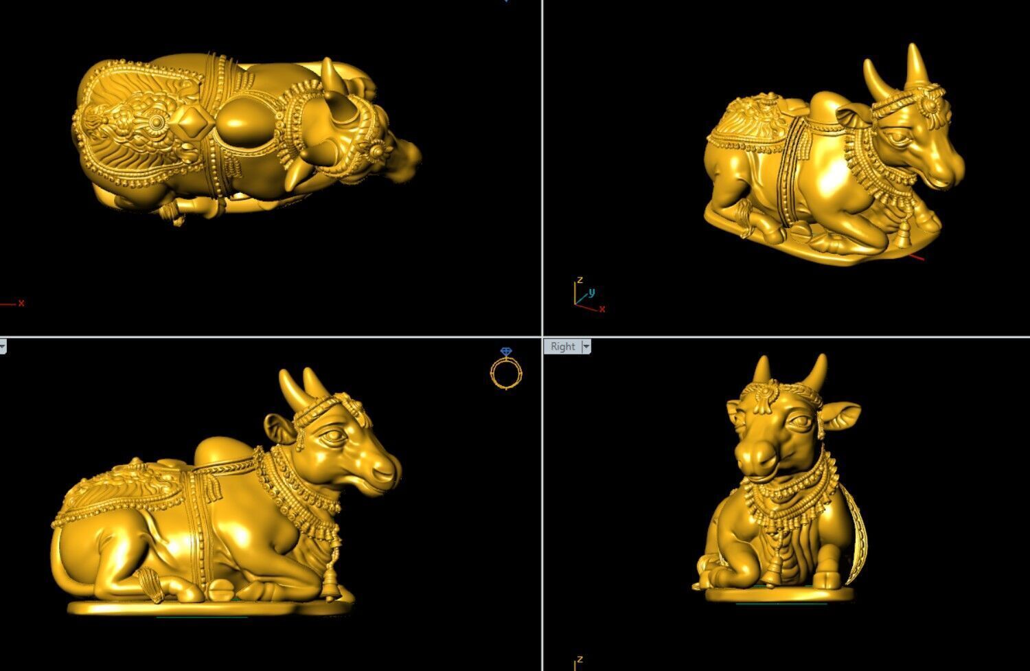 Nandi lord siva 3D print model_11