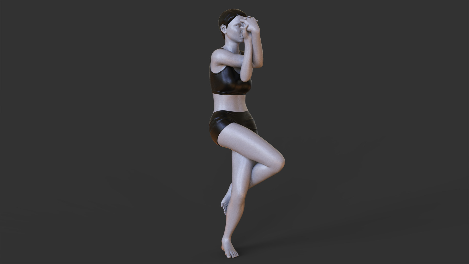 Yoga Pose - Eagle Pose 3D print model_8