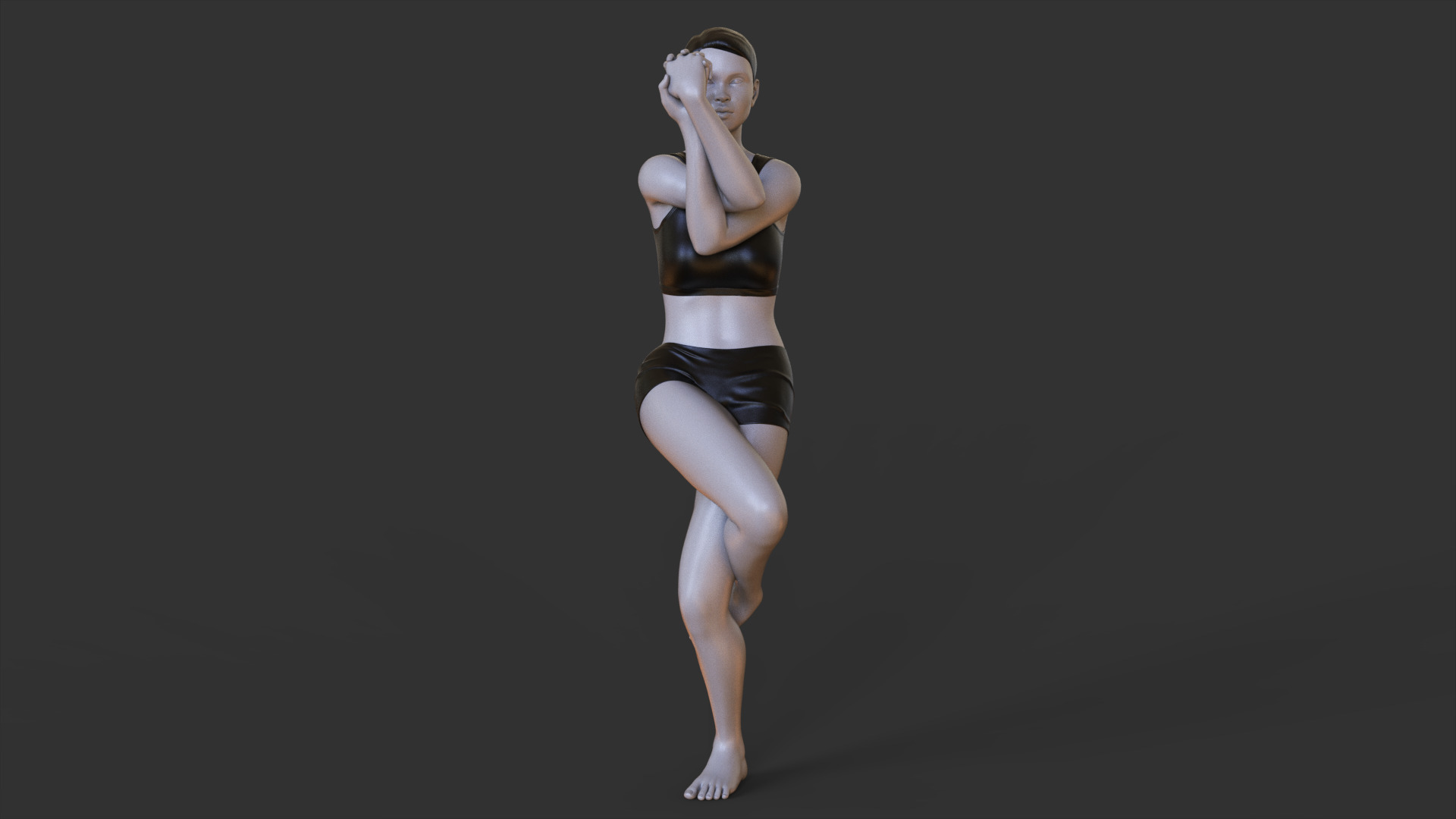 Yoga Pose - Eagle Pose 3D print model_1