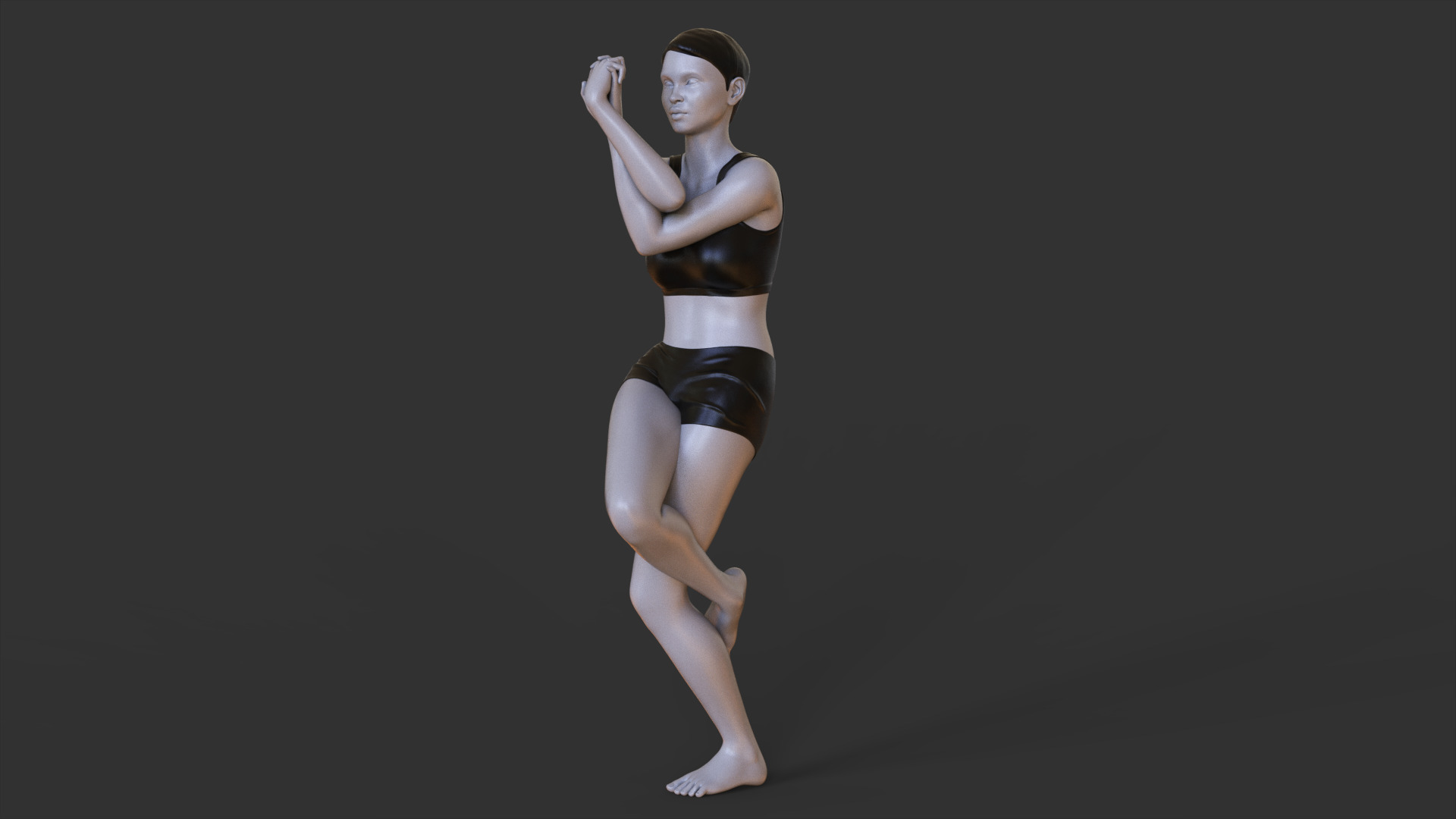 Yoga Pose - Eagle Pose 3D print model_2