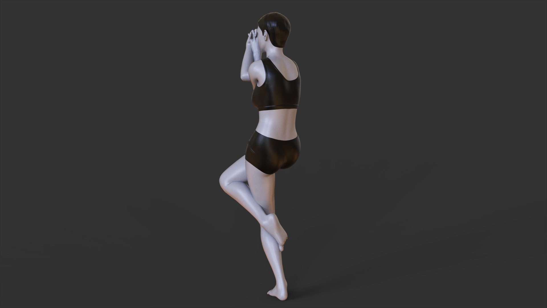 Yoga Pose - Eagle Pose 3D print model_4