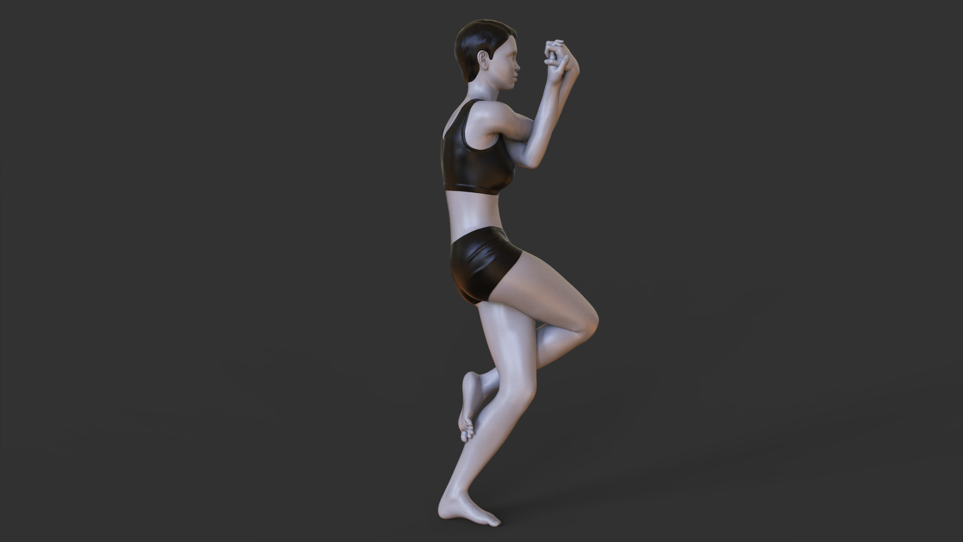 Yoga Pose - Eagle Pose 3D print model_7