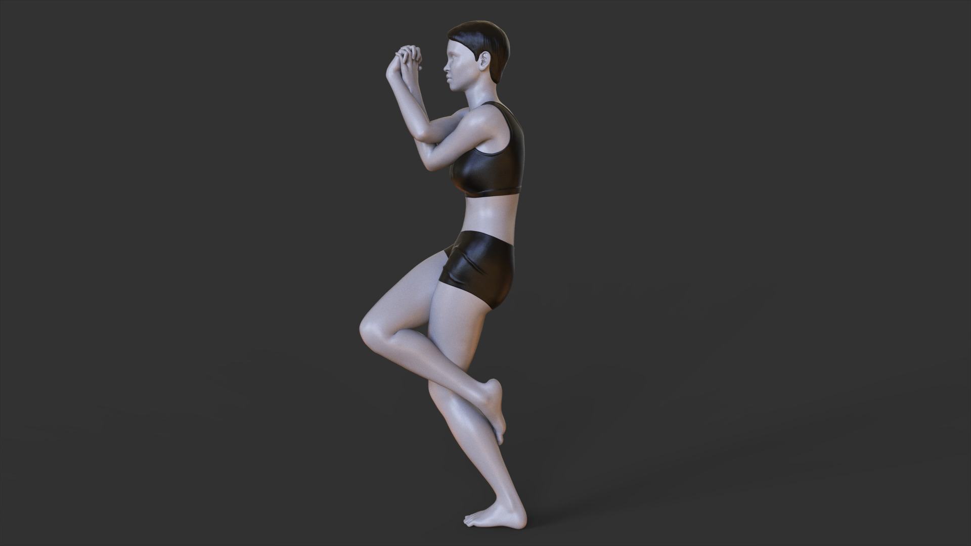 Yoga Pose - Eagle Pose 3D print model_3