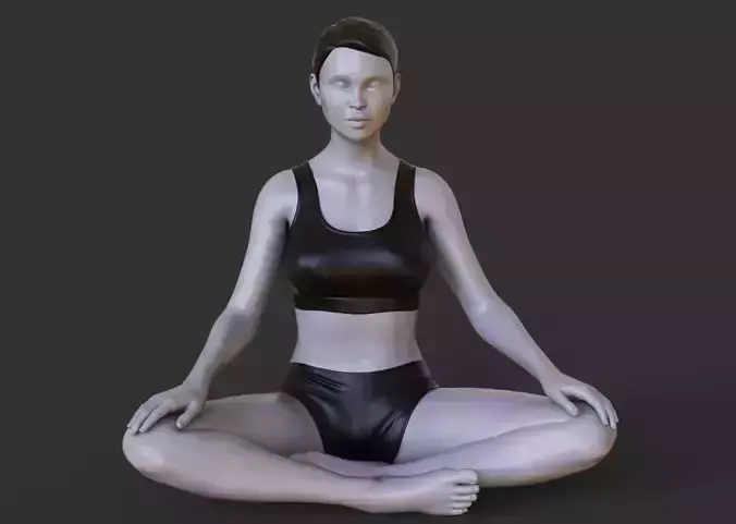 Yoga Pose - Easy pose - Sukhasana 3D print model