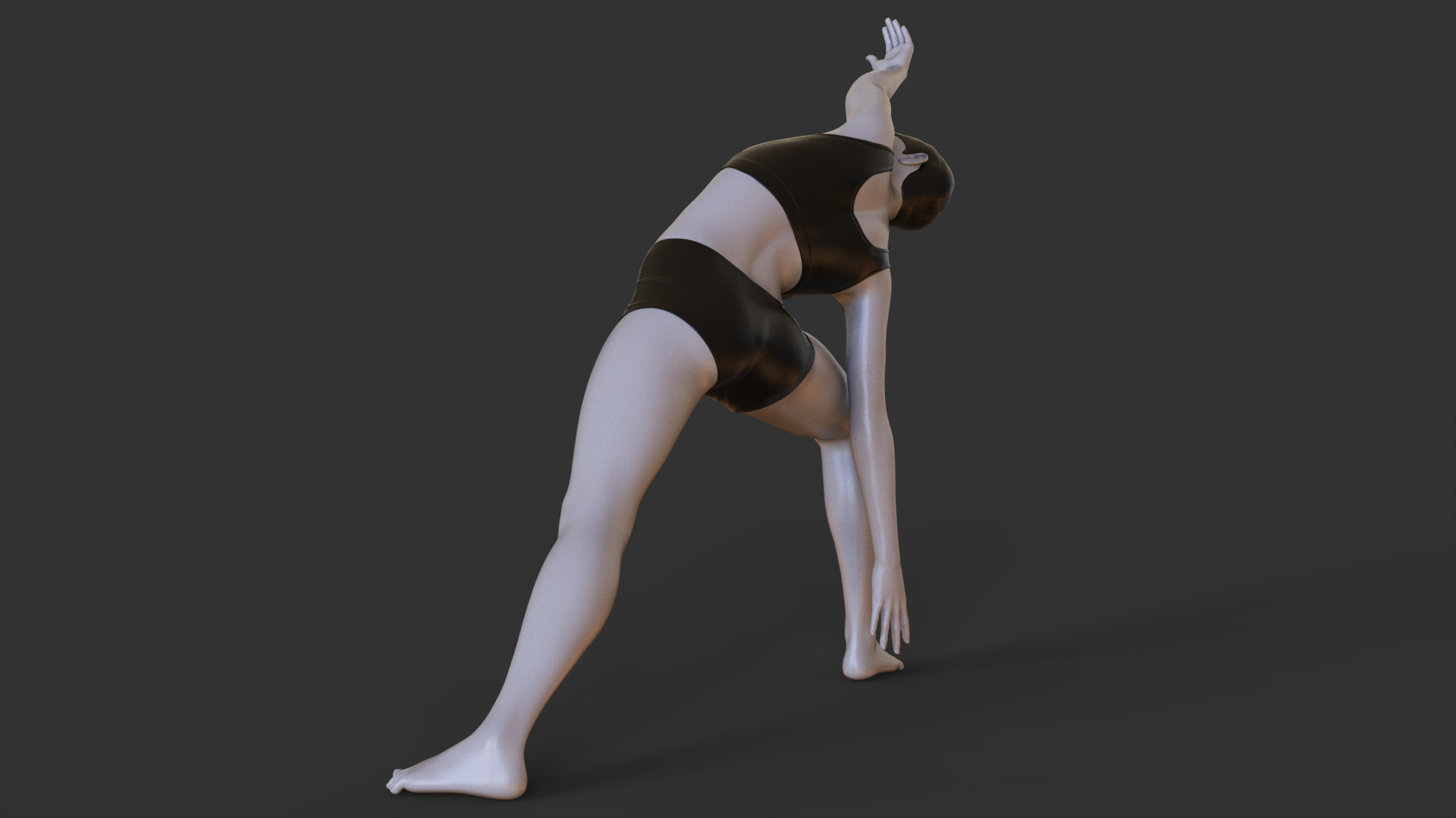 Yoga Pose - Extended Side Angle Pose - Utthita Parsvakonasana 3D print model_4