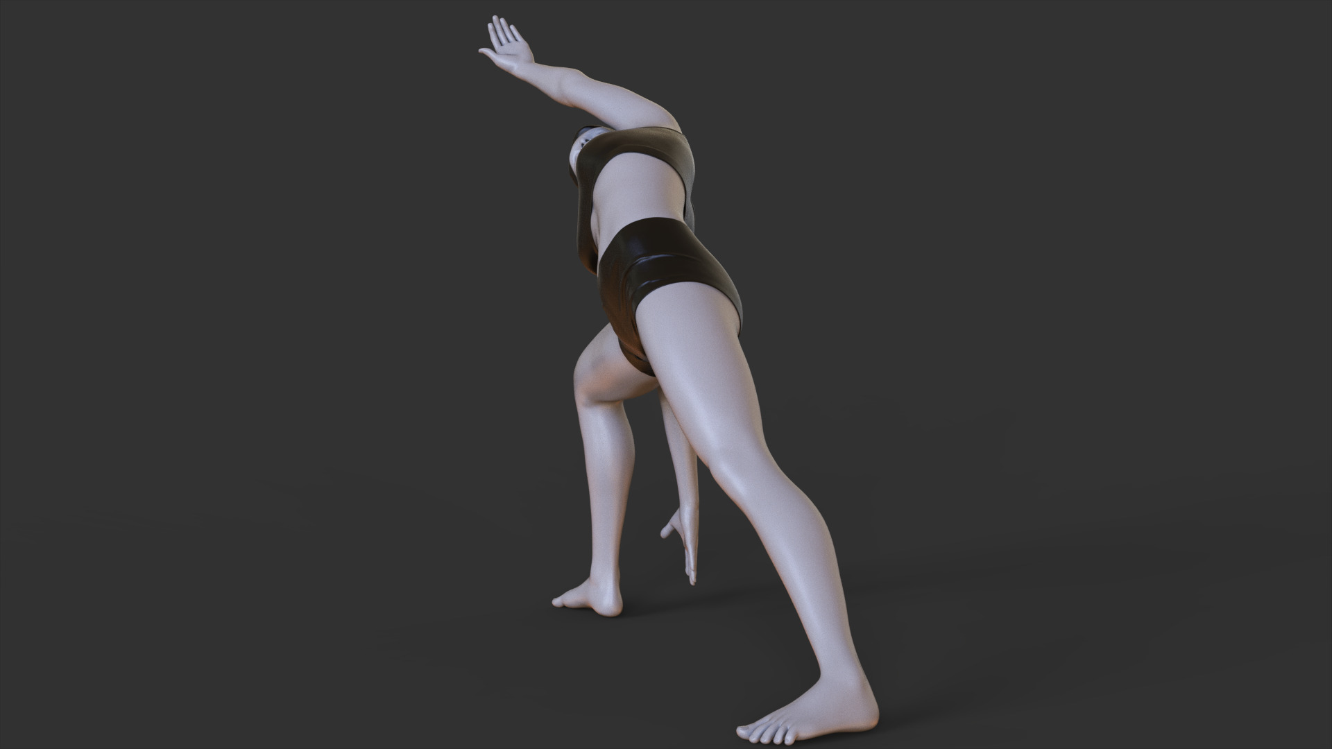 Yoga Pose - Extended Side Angle Pose - Utthita Parsvakonasana 3D print model_3