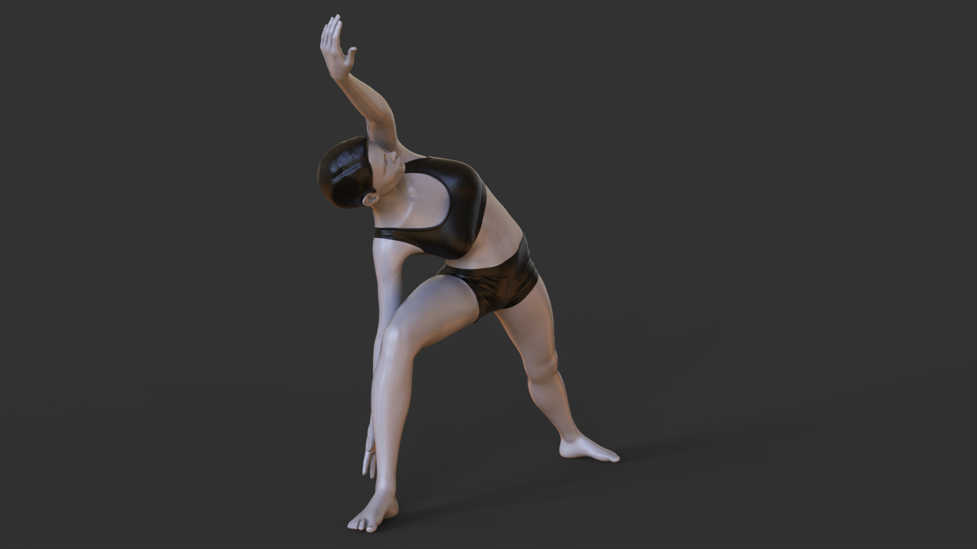 Yoga Pose - Extended Side Angle Pose - Utthita Parsvakonasana 3D print model_8