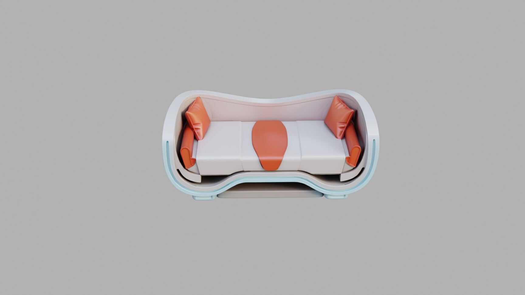Sci Fi Sofa Low-poly 3D model_2