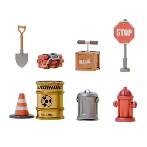  Low Poly Construction Pack