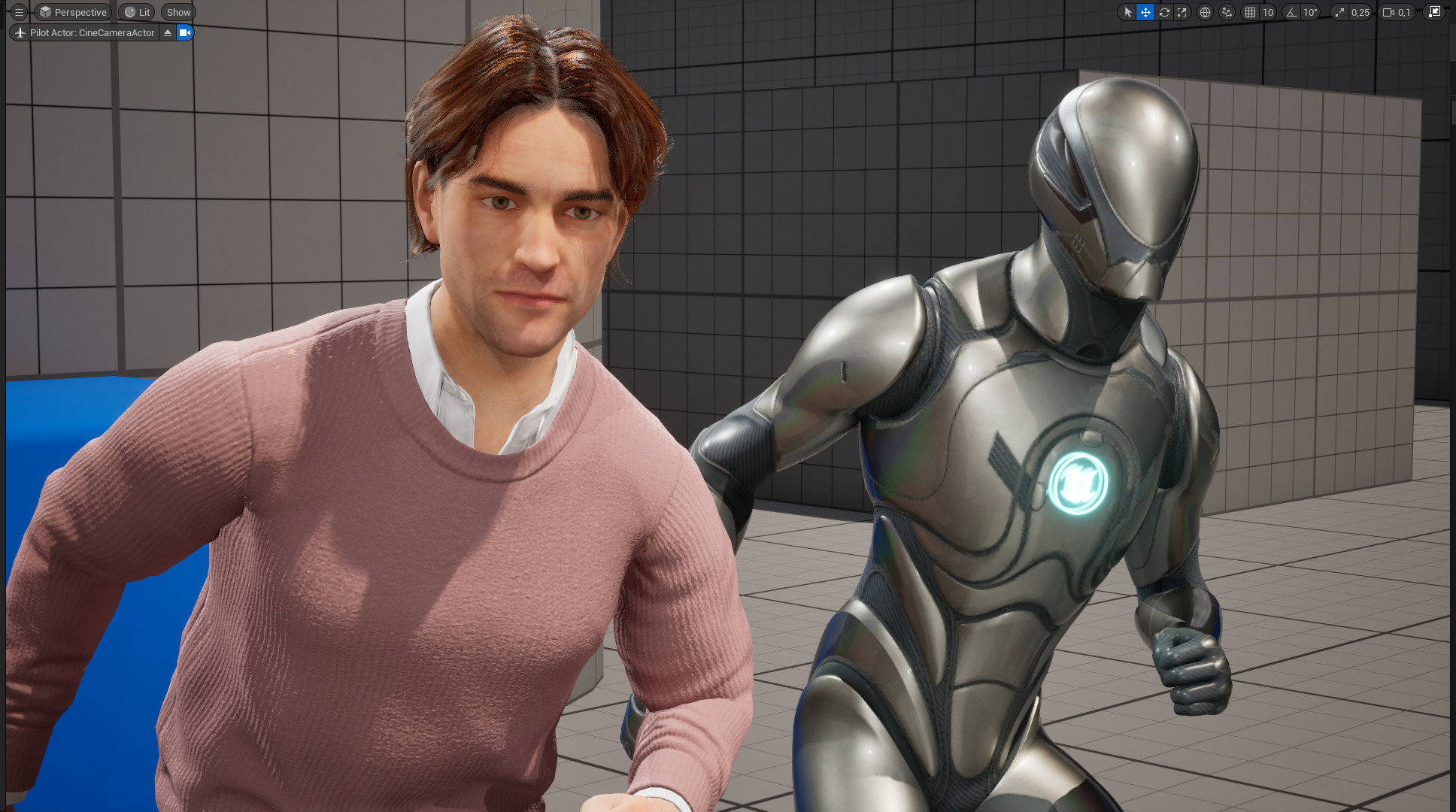 Realistic Modern Male Character in Pink Sweater Low-poly 3D model_22