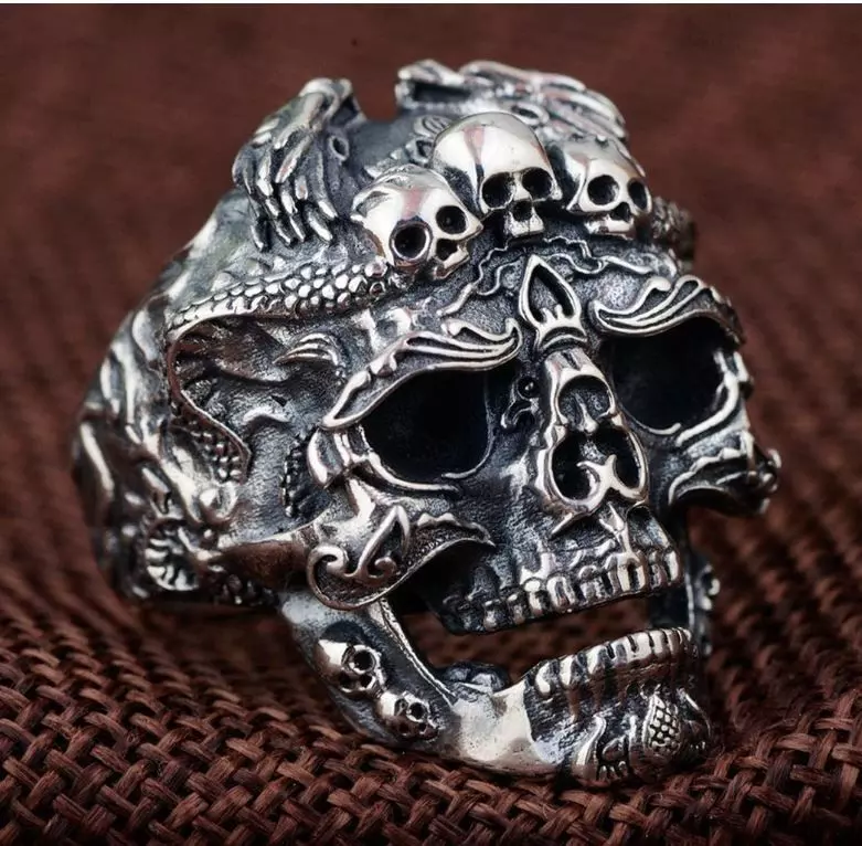 Skull devil ring for men 3D print model