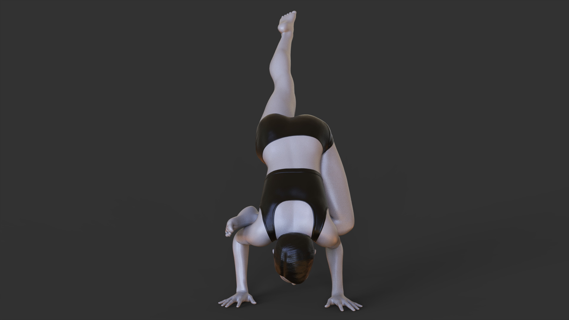 Yoga Pose - Flying crow pose 3D print model_3