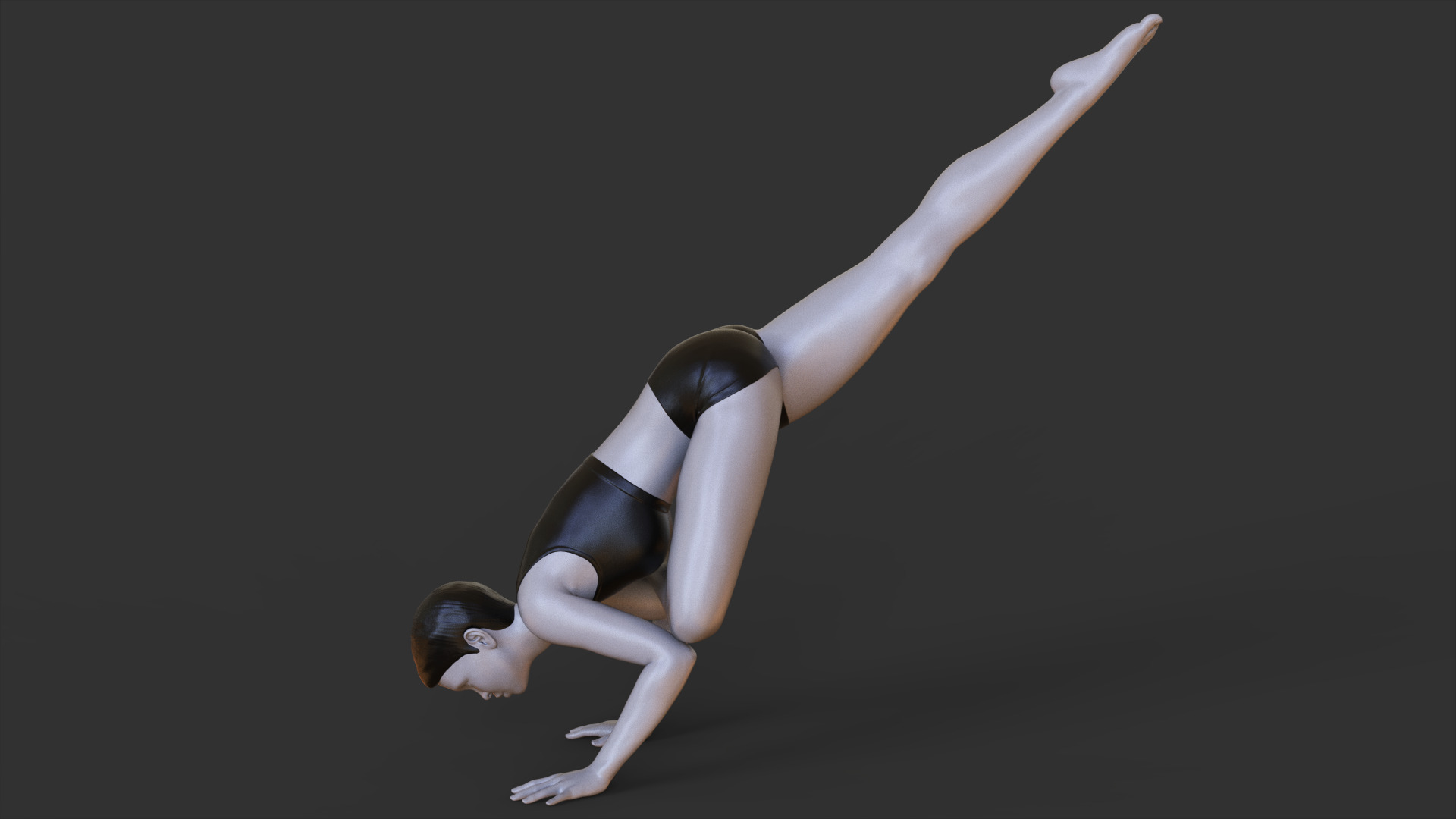Yoga Pose - Flying crow pose 3D print model_5