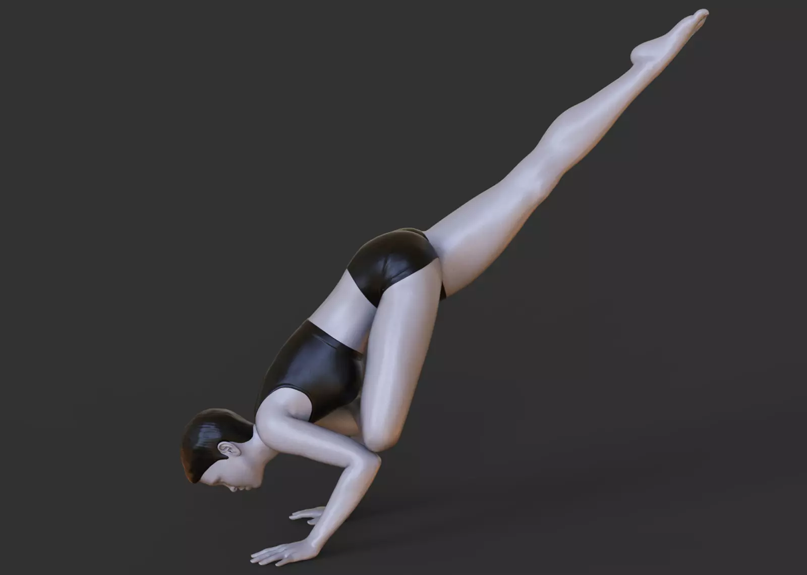 Yoga Pose - Flying crow pose 3D print model_0