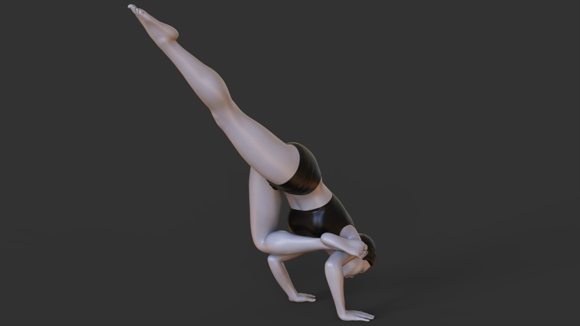 Yoga Pose - Flying crow pose 3D print model_8