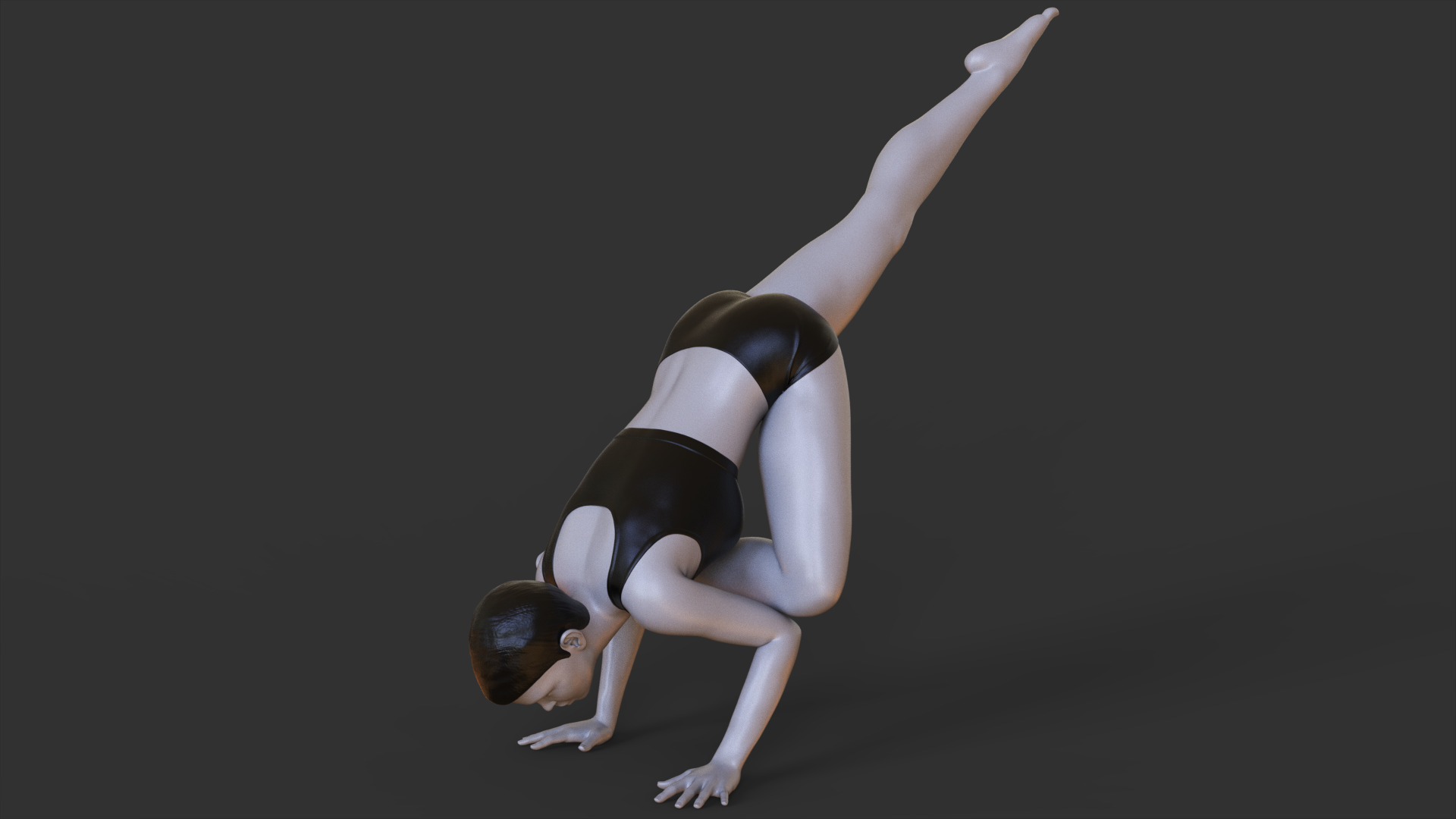 Yoga Pose - Flying crow pose 3D print model_4