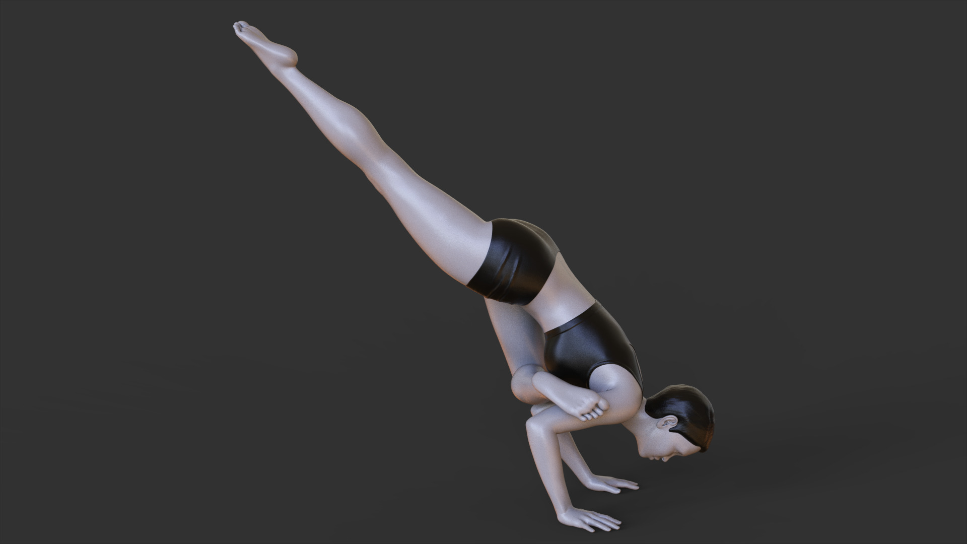 Yoga Pose - Flying crow pose 3D print model_1