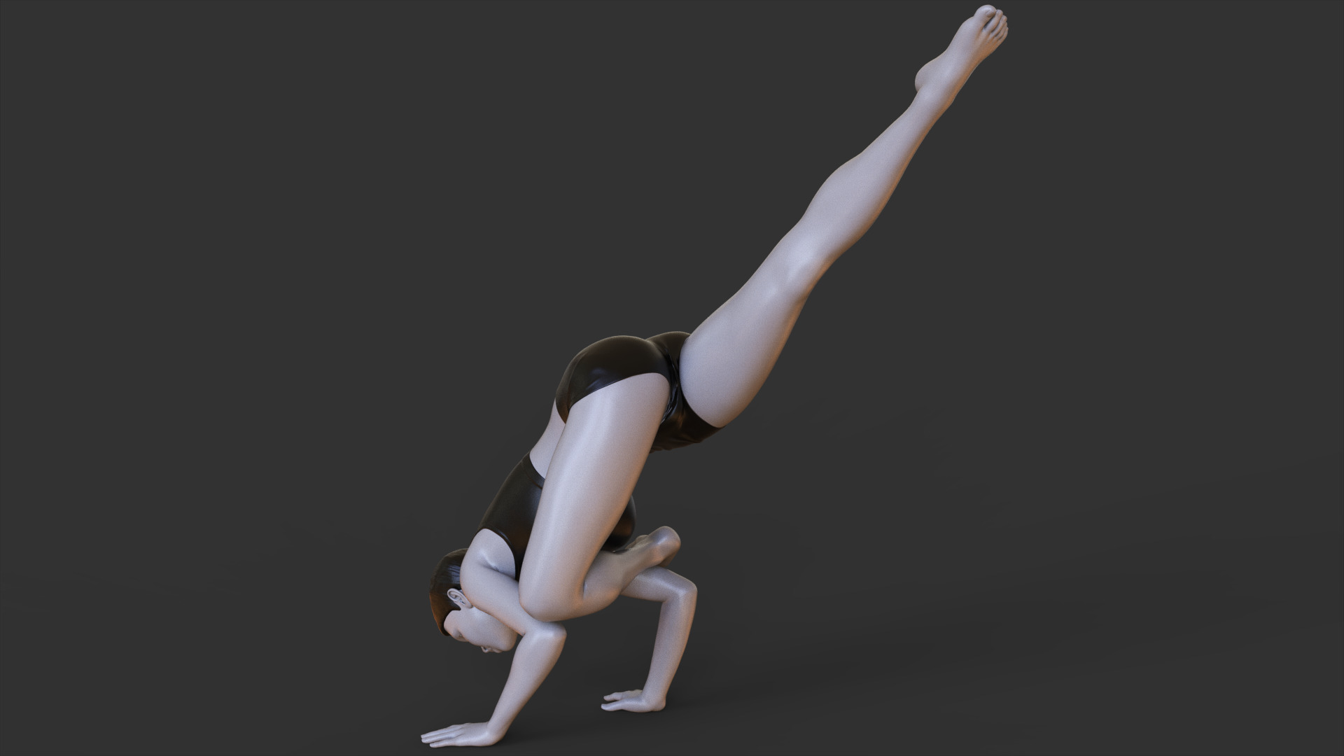 Yoga Pose - Flying crow pose 3D print model_6