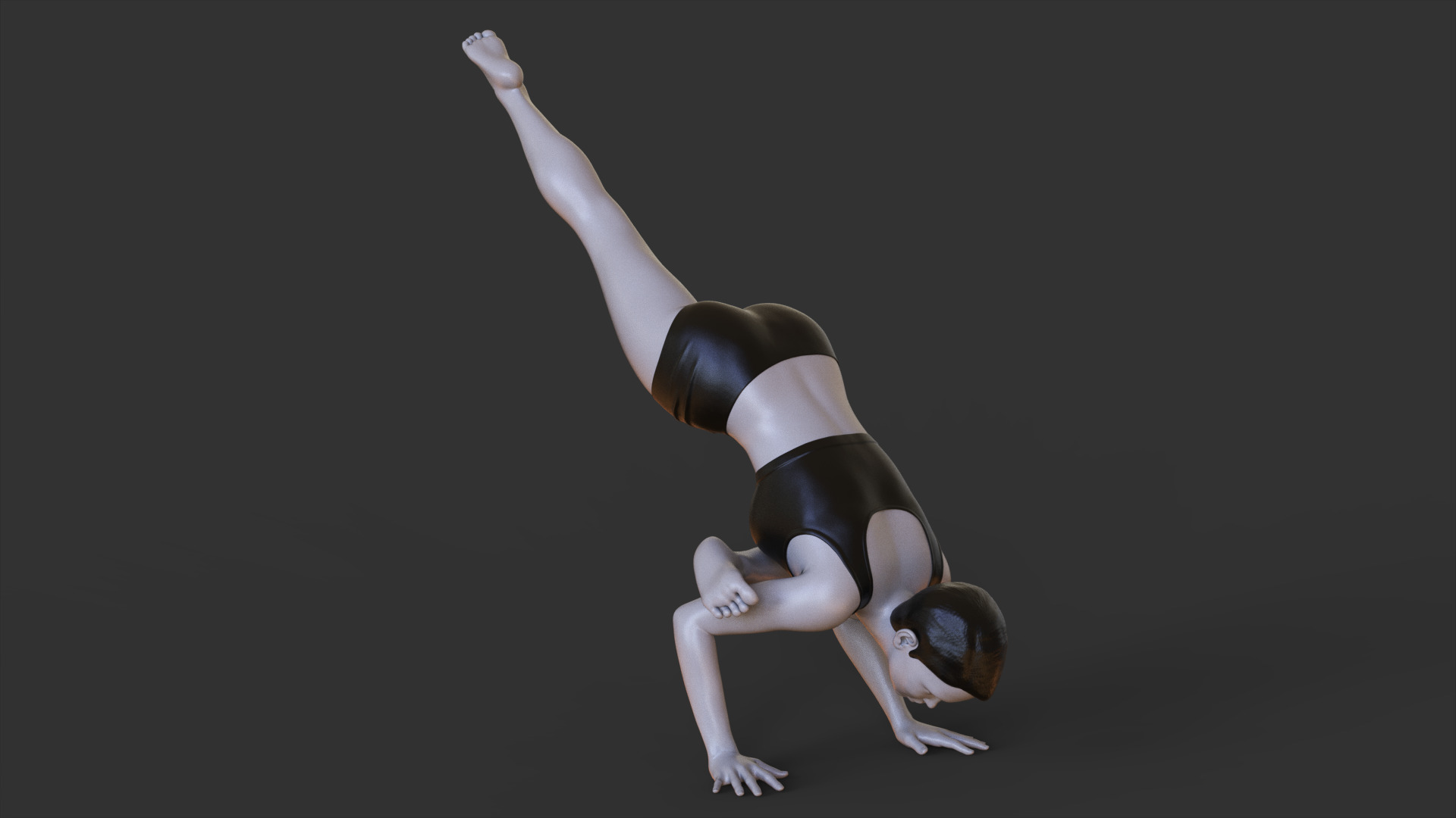 Yoga Pose - Flying crow pose 3D print model_2