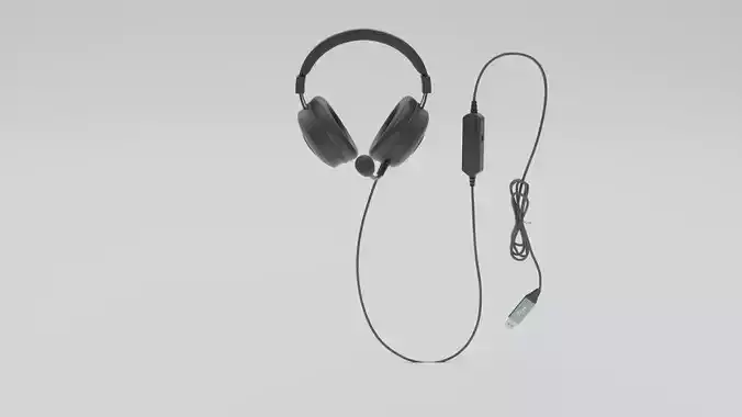 Headphone Low-poly 3D model