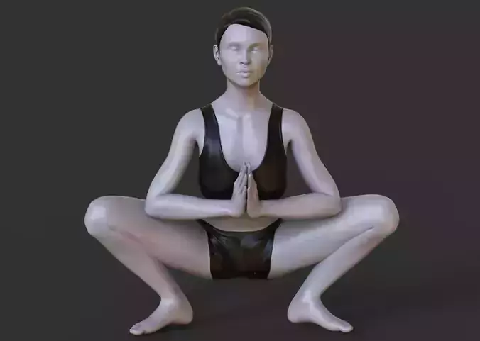 Yoga Pose - Frog squat - Malasana 3D print model