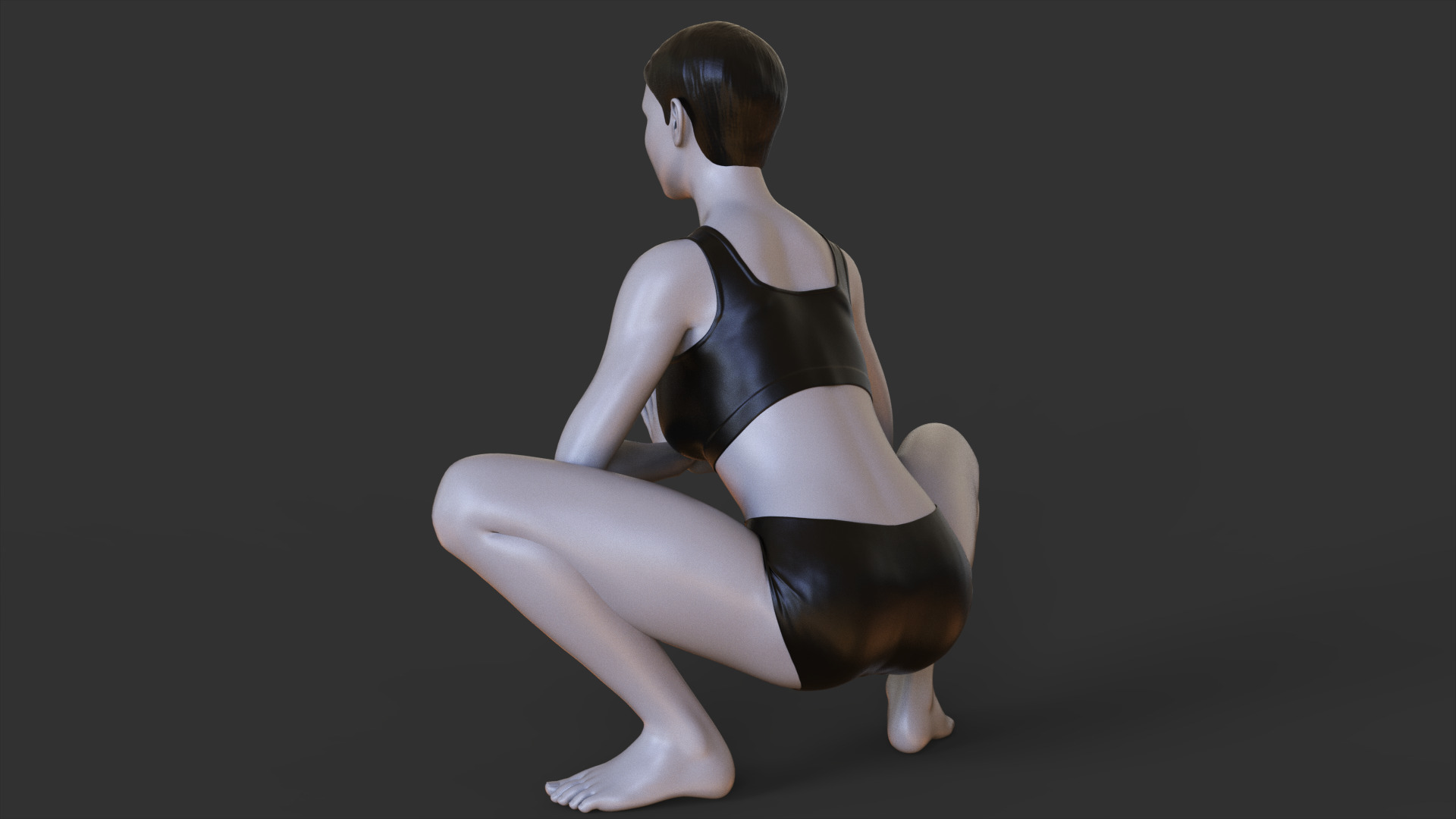 Yoga Pose - Frog squat - Malasana 3D print model_4