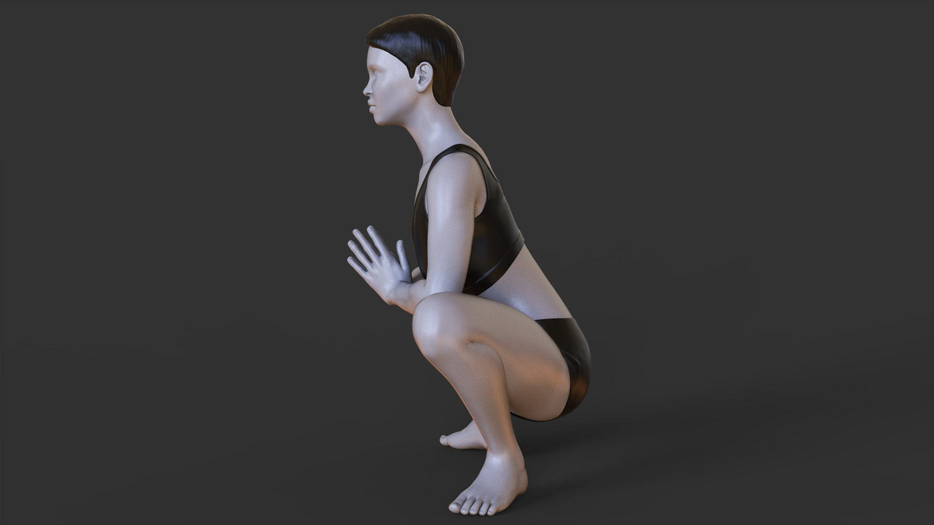 Yoga Pose - Frog squat - Malasana 3D print model_3