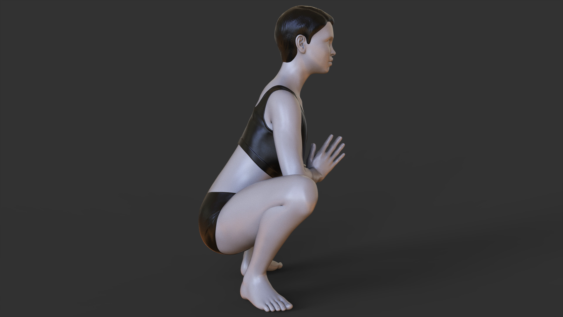 Yoga Pose - Frog squat - Malasana 3D print model_7