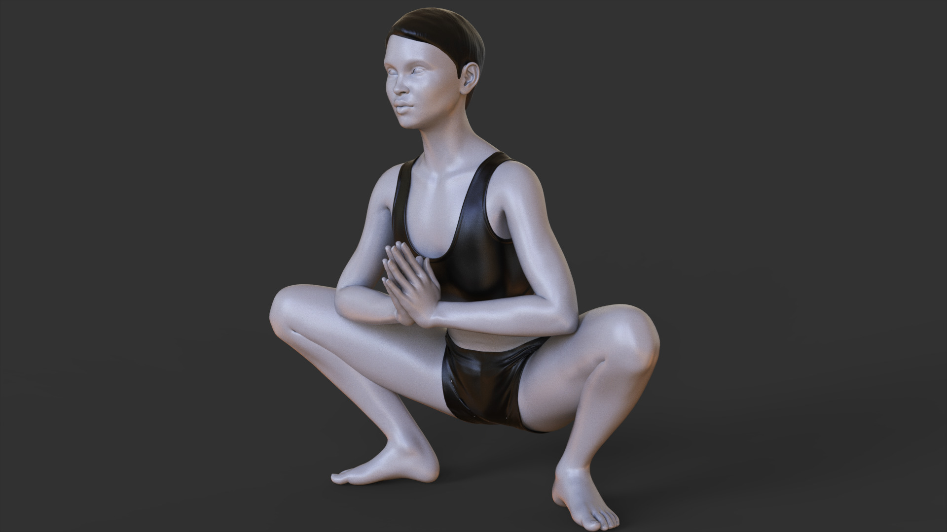 Yoga Pose - Frog squat - Malasana 3D print model_2