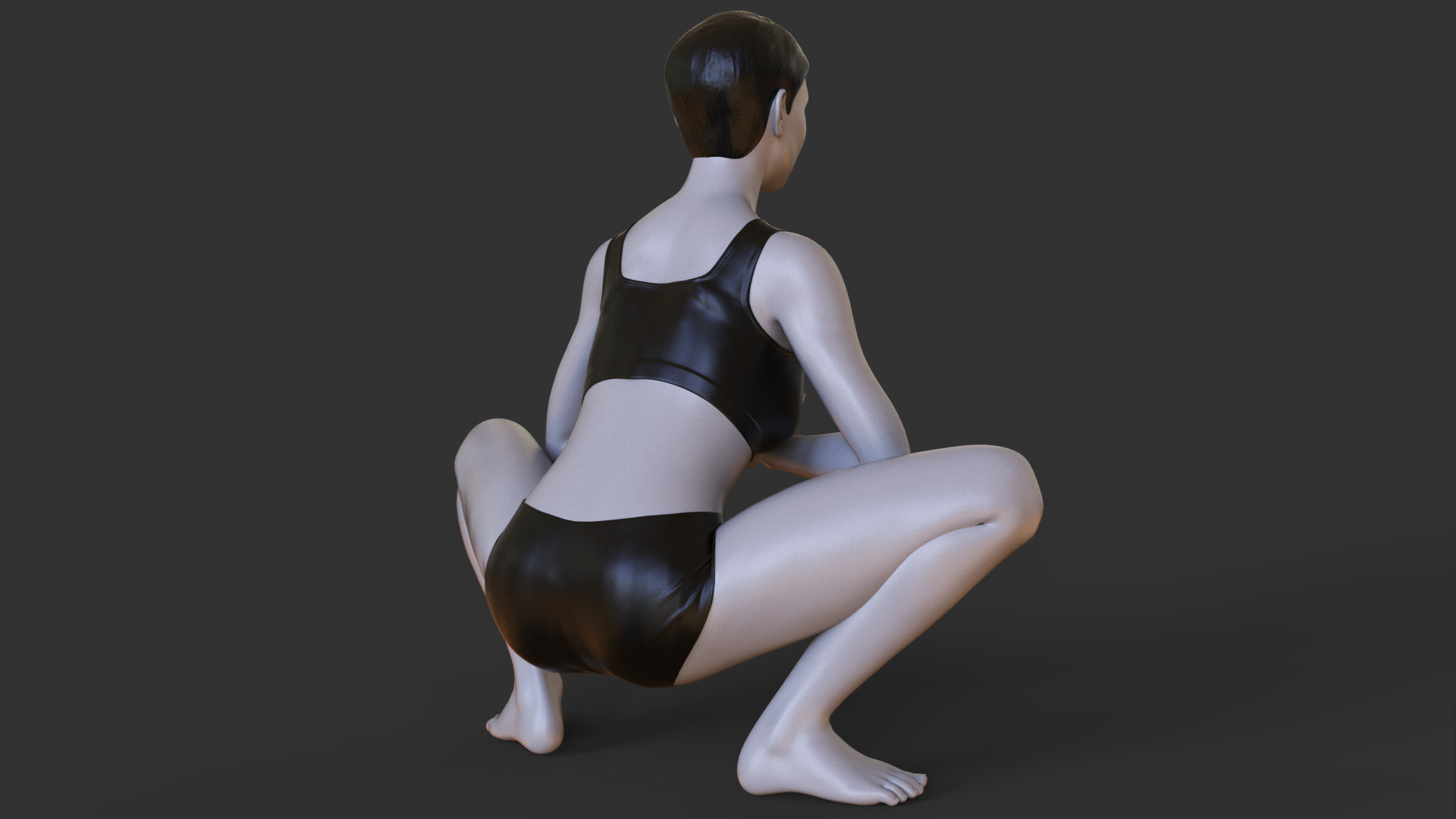 Yoga Pose - Frog squat - Malasana 3D print model_6