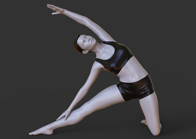 Yoga Pose - Gate Pose - Parighasana 3D print model