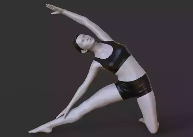 Yoga Pose - Gate Pose - Parighasana 3D print model